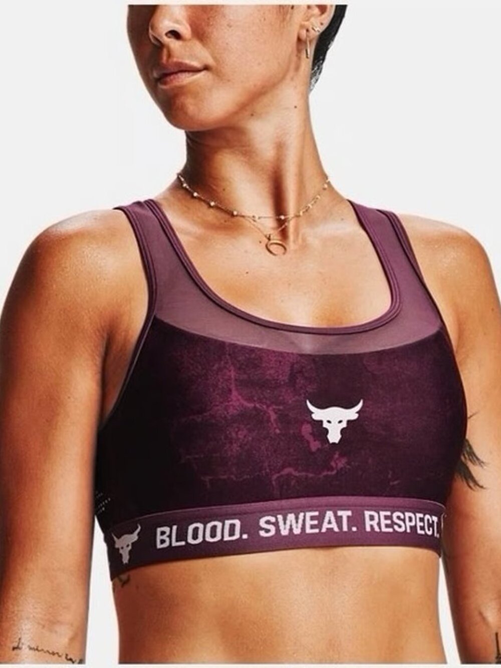 Under Armour Womens Blood Sweat Respect Project Rock Sports Bra Size‎ Small